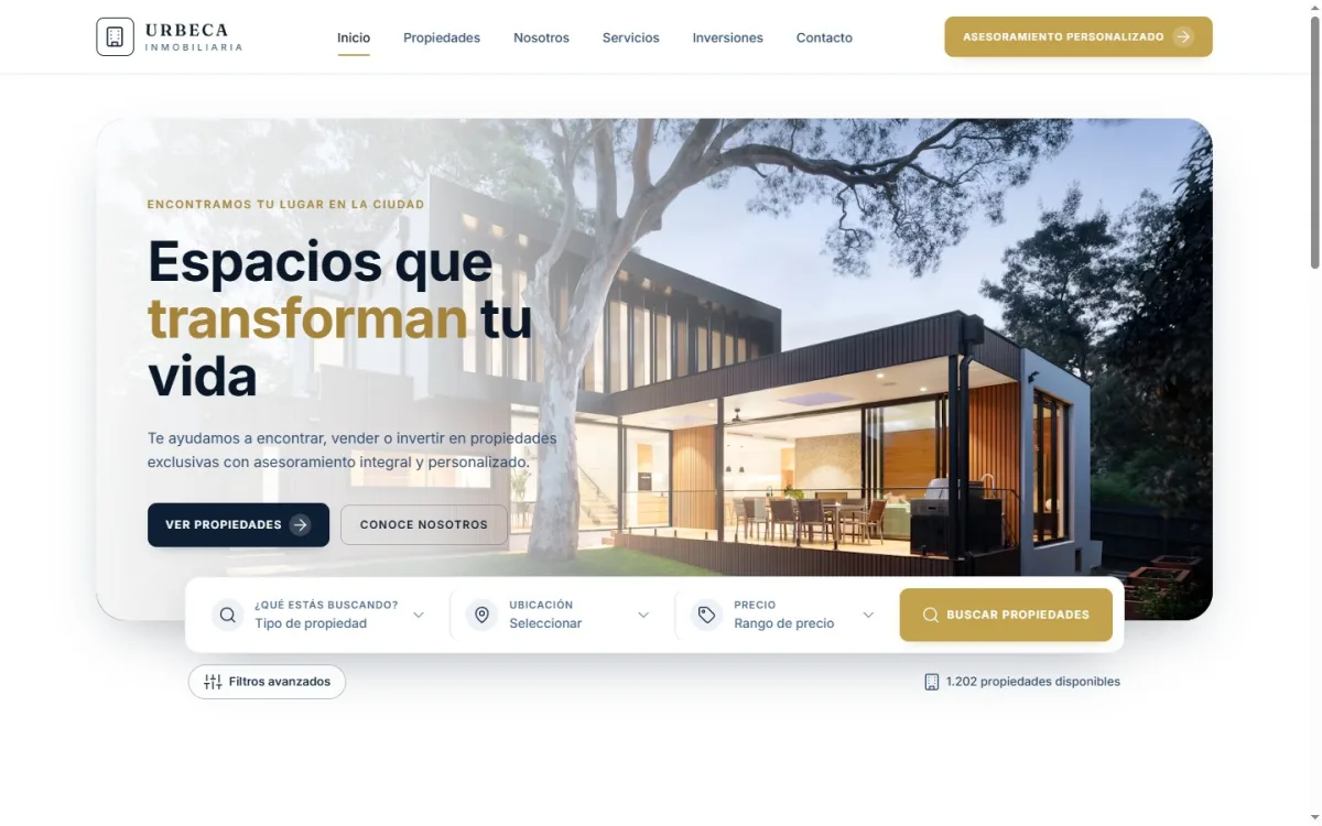 Captura de Urbeca CRM. El CRM que cruza lo que el cliente busca con lo que la agencia tiene.