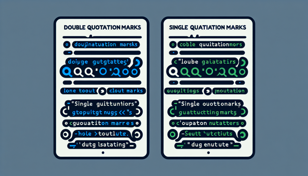 Differences between single and double quotes in code: tips and uses